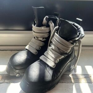 Rick Owen Jumbo Lace Tractor Bozo Boots